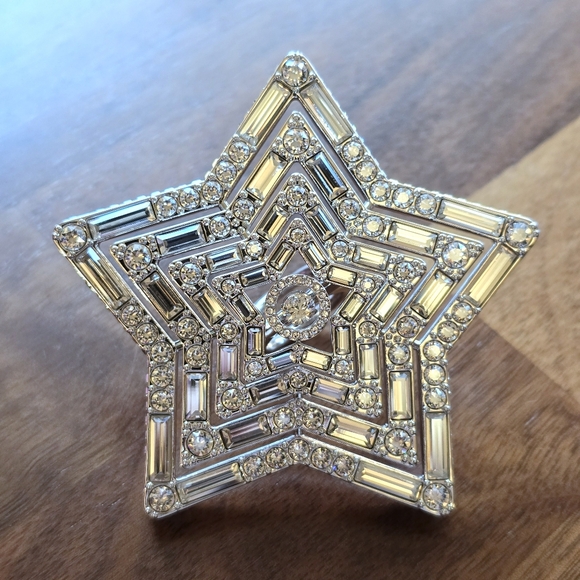 SWAROVSKI Crystal Large ✨Stella✨ Star Cocktail Ring NIB Sz 50 (US 5) Rhodium - Picture 4 of 17